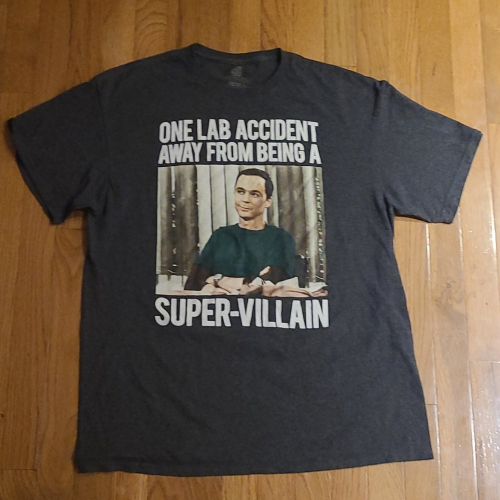 Dark Gray Big Bang Theory Sheldon Tee Shirt